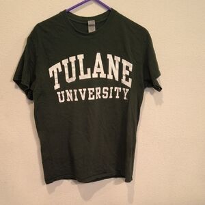 Gildan Tulane University Dark Green & White Short Sleeve Tee
